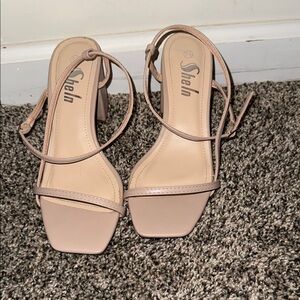 SheIn Women's Tan Strappy Heels
